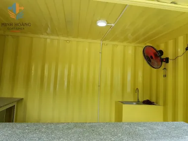 Container Cafe 10 Feet Đen Vàng Giá Rẻ Khởi Nghiệp