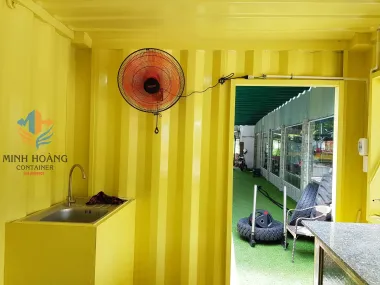 Container Cafe 10 Feet Đen Vàng Giá Rẻ Khởi Nghiệp