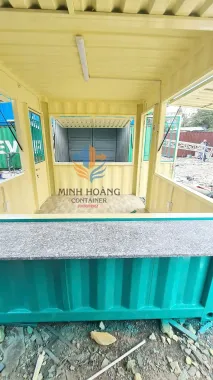 Container Cafe 10 Feet Màu Xanh Vàng