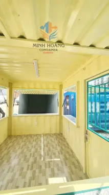 Container Cafe 10 Feet Màu Xanh Vàng