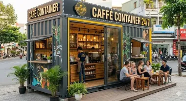 Container Cafe 20 Feet Đen