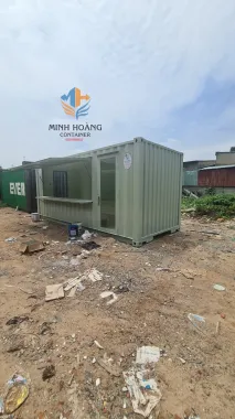 Container Cafe 20 Feet Xanh Pastel: Thiết Kế Kính Hiện Đại & Thoáng Đãng