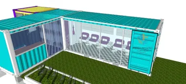 Container làm tiệm Nail 20 feet ghép: Giải pháp mặt bằng độc đáo