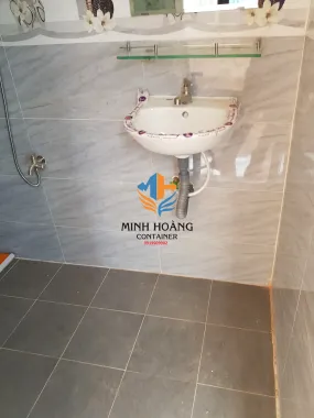 Container văn phòng 20 feet toilet xanh dương vỏ container thường