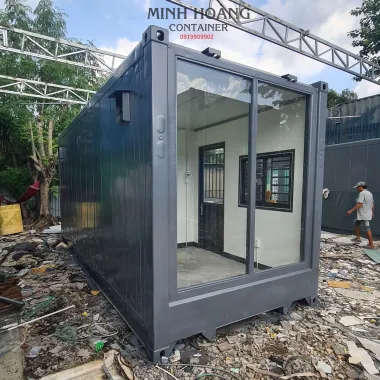Container Nhà Ở 20 Feet Khung Kính - Thiết Kế 2 Phòng Ngủ Tiện Nghi Mẫu 1