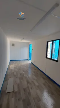 Container văn phòng 20 feet vỏ khô xanh dương đầy đủ điện đèn quạt