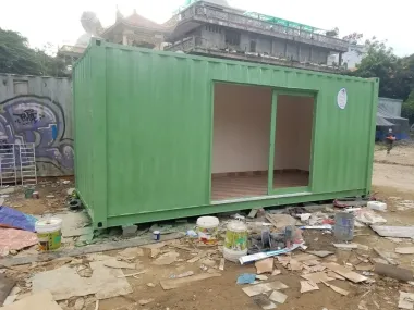 Container văn phòng 20 feet xanh lá
