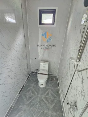 Container Nhà Ở 20 Feet Xanh Lá Viền Đen Hiện Đại