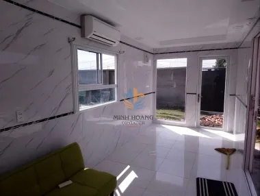 Container nhà ở 20 feet màu đỏ và xanh dương - N202