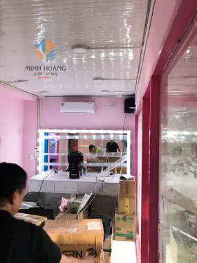 Container Shop Ghép 2x20f Hồng Pastel – Xu Hướng Kinh Doanh Hiện Đại