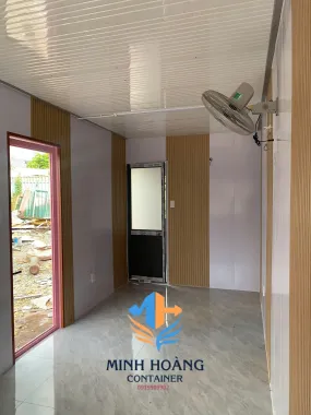 Container Nhà Ở Kèm Quầy Cafe 40 Feet Hồng Viền Trắng Có Toilet