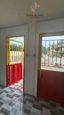 Container văn phòng 40 feet phối màu đỏ vàng nổi bật