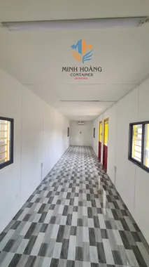 Container văn phòng 40 feet phối màu đỏ vàng nổi bật