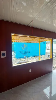 Container Cafe 20 Feet Vàng Ốp Gỗ Mẫu 2