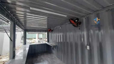 Container Cafe 20 Feet Xám Hiện Đại