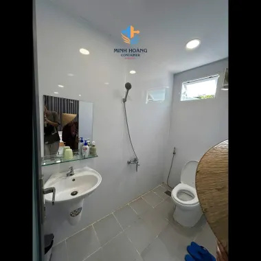Container Nhà Ở 20 Feet Trắng Có Toilet