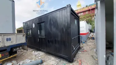 Container Văn Phòng Đen 20 Feet Có Toilet