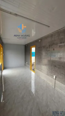 Container Cafe 20 Feet Vàng Dạng Cửa Kính Mẫu 1 
