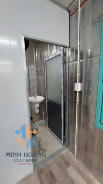 Container Cafe 40 Feet Xanh Ngọc Có Toilet