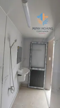 Container Nhà Ở 20 Feet Đen Viền Trắng Có Toilet
