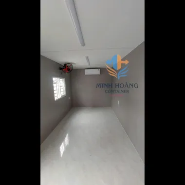 Container Nhà Ở 20 Feet Đen Viền Trắng Có Toilet