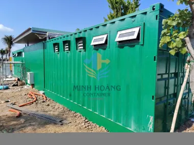 Container Toilet 20 Feet Xanh Lá