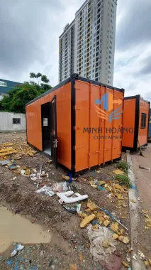 Container Văn Phòng 20 Feet Cam Viền Đen Mẫu 1