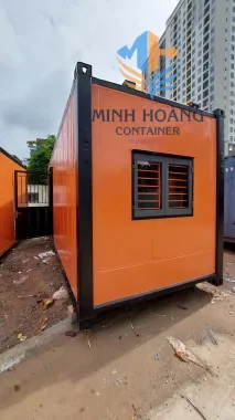 Container Văn Phòng 20 Feet Cam Viền Đen Mẫu 2