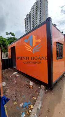 Container Văn Phòng 20 Feet Cam Viền Đen Mẫu 2