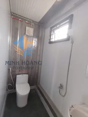 Container Văn Phòng 20 Feet Đen Có Toilet Kèm Hố Thoát