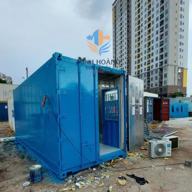 Container Văn Phòng 20 Feet Xanh Dương: Giải Pháp Chống Nóng & Cách Âm Hoàn Hảo