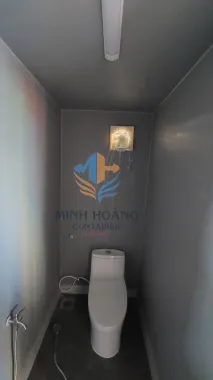 Container Văn Phòng 20 Feet Nâu Viền Đen Có Toilet 