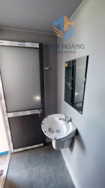 Container Văn Phòng 20 Feet Nâu Viền Đen Có Toilet 