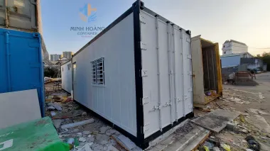 Container Văn Phòng 20 Feet Trắng Viền Đen Mẫu 1