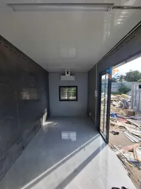 Container Văn Phòng 20 Feet Xám 3 Cửa Có Toilet