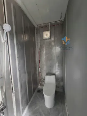 Container Văn Phòng 20 Feet Xám 3 Cửa Có Toilet