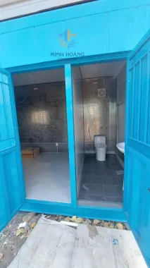 Container Văn Phòng 20 Feet Xanh Dương Có Toilet