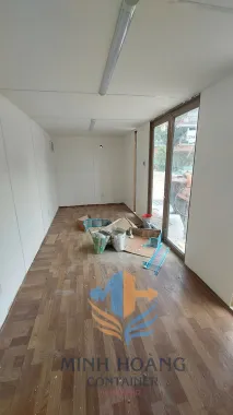 Container Văn Phòng 20 Feet Xanh Dương Viền Đen