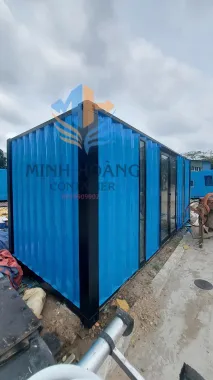 Container Văn Phòng 20 Feet Xanh Dương Viền Đen