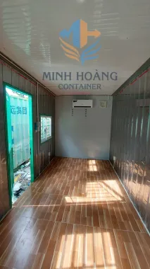 Container Văn Phòng 20 feet Xanh Lá Có Toilet Hiện Đại