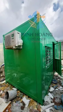 Container Văn Phòng 20 feet Xanh Lá Có Toilet Hiện Đại