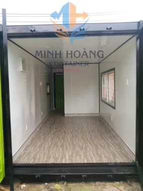 Container Văn Phòng 20 Feet Xanh Lá Viền Đen Có Toilet