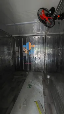 Container Văn Phòng 20 Feet Xanh Lá Viền Vàng Chia 2 Phòng 
