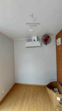 Container Văn Phòng 20 Feet Xám Hiện Đại – Nội Thất Ốp Gỗ Cao Cấp, Cách Nhiệt Tuyệt Đối
