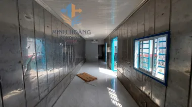 Container Văn Phòng 40 Feet Xanh Dương Chia 2 Phòng