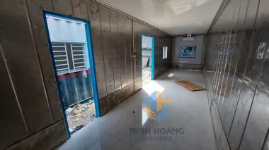 Container Văn Phòng 40 Feet Xanh Dương Chia 2 Phòng