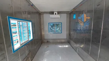 Container Văn Phòng 40 Feet Xanh Dương Chia 2 Phòng