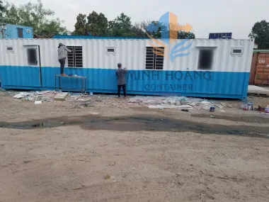 Container Văn Phòng 40 Feet Xanh Dương Trắng