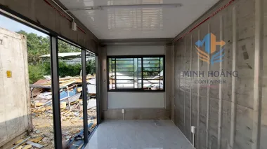 Container Văn Phòng Xám Chia 2 Phòng Kích Thước Theo Yêu Cầu