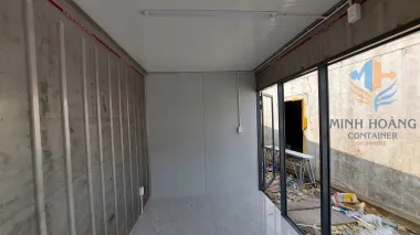 Container Văn Phòng Xám Chia 2 Phòng Kích Thước Theo Yêu Cầu